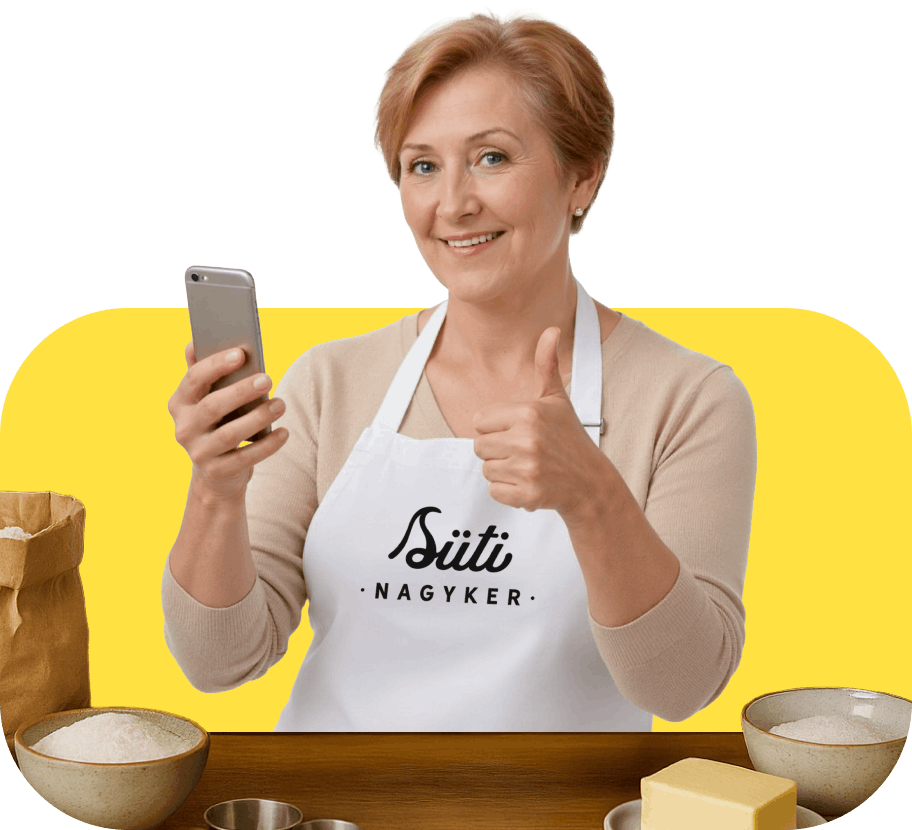 Kiadós, nagymama stílusú sütemények egy kávézó pultjában – Sütinagyker kiszállítás