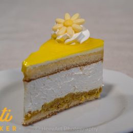 Bodzás-citromos torta szelet